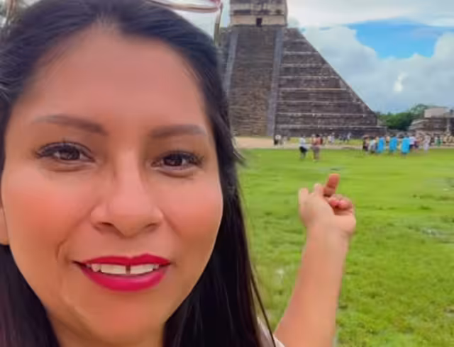 La tiktoker, Lis Padilla, visitó Chichén Itzá, en su viaje por la Península de Yucatán.