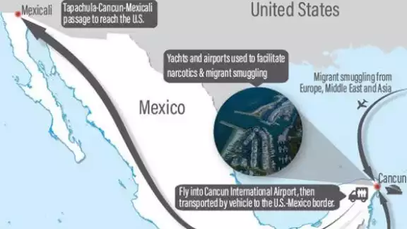 Se explican las rutas que utilizaba la organización para llegar a EE.UU. Se explican las rutas que utilizaba la organización para llegar a EE.UU.