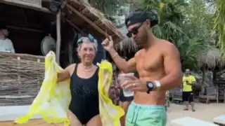Abuela va a  su primer after en Tulum y esto fue lo que ocurrió: VIDEO