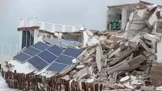 La casa se encontraba sin ocupantes debido a la amenaza de Milton