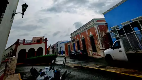 Lluvias en Campeche por efectos de Helene