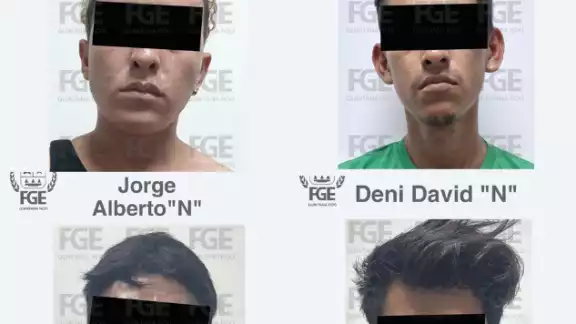 Los detenidos fueron identificados como Jorge Alberto “N”, Antoni Iván “N”, Deni David “N” y Mónica Elizabeth “N” Los detenidos fueron identificados como Jorge Alberto “N”, Antoni Iván “N”, Deni David “N” y Mónica Elizabeth “N”
