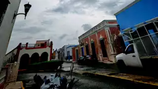 Lluvias en Campeche por efectos de Helene