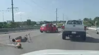 Se registra doble accidente en la carretera Progreso-Mérida