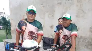 Peregrinos parten en bicicleta para su reencuentro en la Basílica con la Virgen de Guadalupe