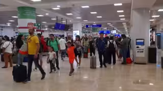 Se registraron afectaciones en el Aeropuerto Internacional de Cancún.