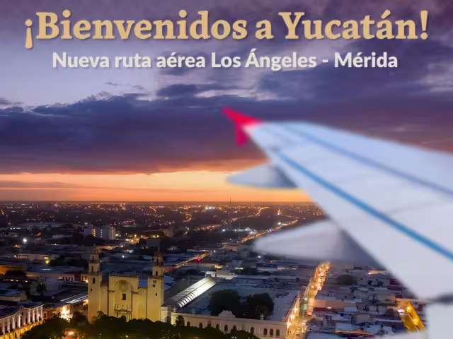 El gobernador de Yucatán dio a conocer la nueva conexión temporal de Mérida y Los Ángeles.