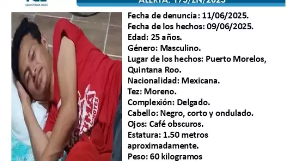Durante esta semana se han reportado a dos personas desaparecidas en Puerto Morelos