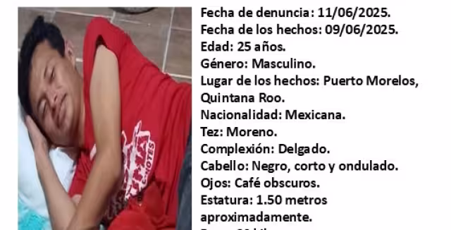 Durante esta semana se han reportado a dos personas desaparecidas en Puerto Morelos