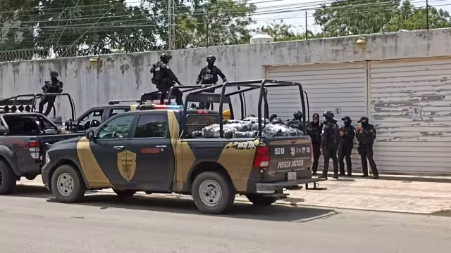 Elementos del Grupo Táctico Jaguar de la Secretaría de Seguridad Ciudadana de Quintana Roo.