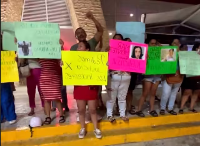 Los manifestantes exigen la liberación de Efrén, Diego Natanael, María del Mar y Joel