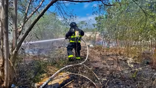 Fuego consume una hectárea de vegetación
