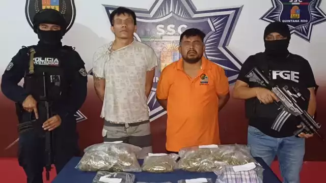 Capturan a dos menores y dos adultos por posesión de drogas en Cancún