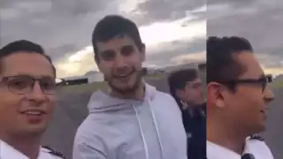 Adrián Marcelo  llegó a Mty en jet privado tras dejar plantada a la prensa en CDMX: VIDEO