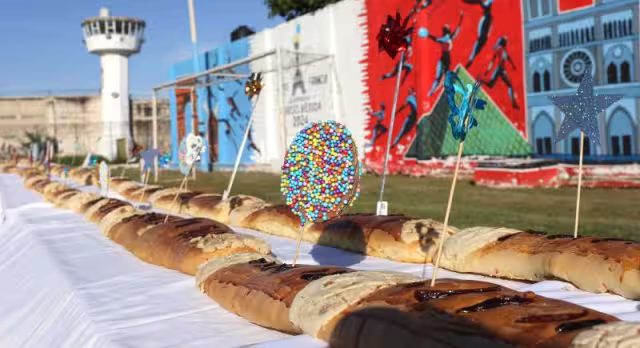 La gran Rosca de Reyes se partió en el Cereso de Mérida