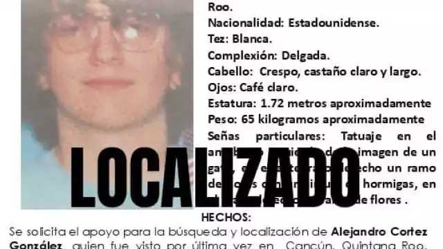 Alejandro Cortez González fue hallado sin vida tras 72 horas de búsqueda