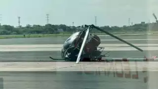 Trascendió el posible desplome de un helicóptero de Avitron Jet en el Aeropuerto Internacional de Ciudad del Carmen.
