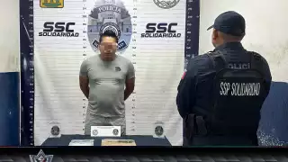 Detienen a tabasqueño por agresión con cuchillo a su pareja