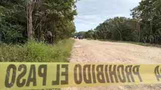 Hombre sin vida es localizado en un camino de terracería del Polígono Sur de Cancún