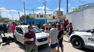 Fuerte accidente en Carmen deja lesionados y enfrentamiento entre involucrados