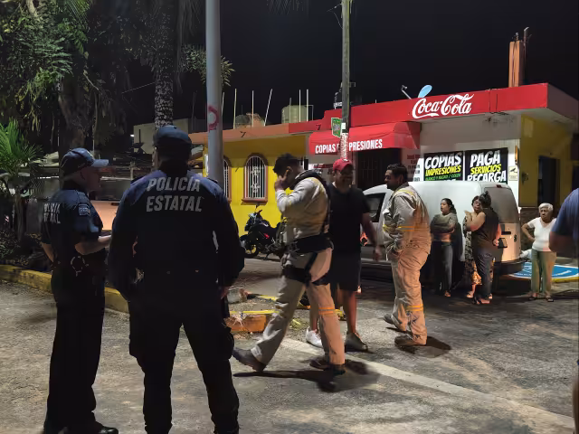 Personal de la CFE llegó al lugar para atender la situación.