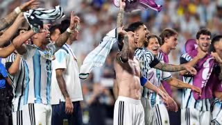 La Albiceleste celebra ante su hinchada