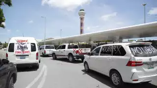 Transportistas amagan manifestarse de nuevo en el Aeropuerto Internacional de Cancún