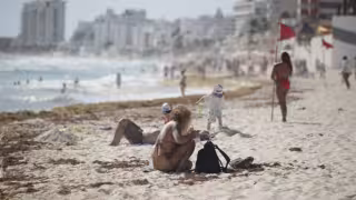 La mayoría de las playas en Cancún se encuentran con bandera roja