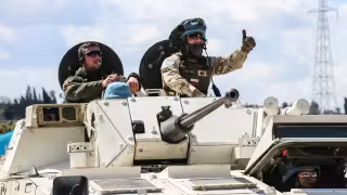 Elementos de la ONU (cascos azules) siguen desplegados en la zona de conflicto.