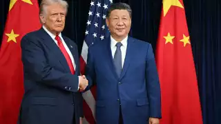 Donald Trump y Xi Jinping estrecharon sus manos.