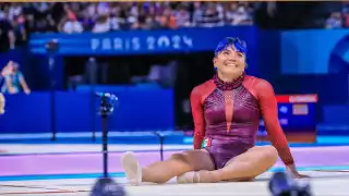 Alexa Moreno durante su caída