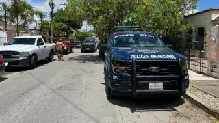 Elementos de la Policía Municipal acudieron a la dirección debido al reporte de amenaza