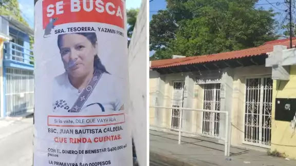 Colocaron carteles en los postes.