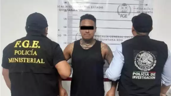 El sujeto identificado como Omar "N" fue capturado en Cancún.