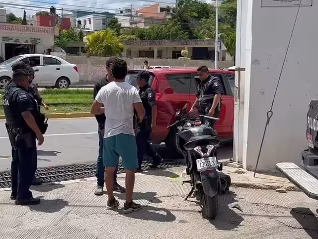 Motociclista lesionado tras choque en el barrio de San José, en Campeche