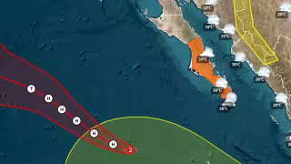 Marie se convirtió en un huracán categoría 2.