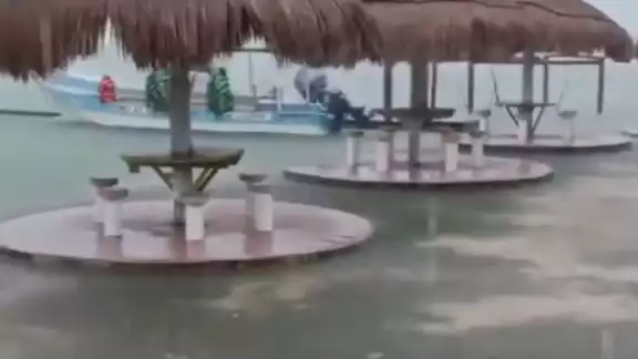Lluvias afectan al sur de Quintana Roo.