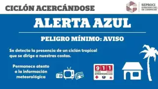 Alerta Azul en Campeche por acercamiento del huracán Rafael