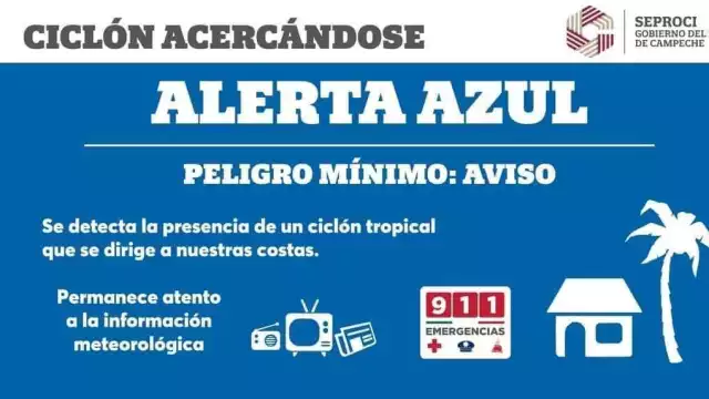 Emiten Alerta Azul en Campeche por acercamiento del huracán Rafael.