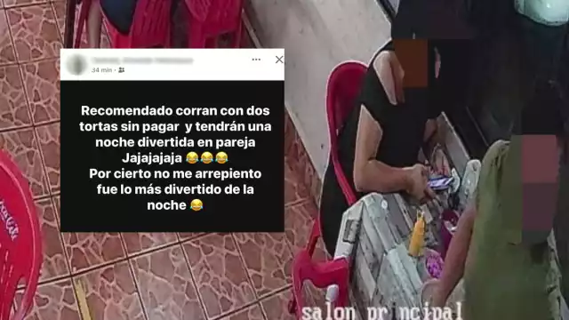 Antojitos Tomasa, local del barrio de Santa Ana, exhibió a una pareja que se fue sin pagar.