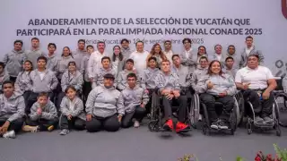 Paralimpiada Nacional 2025: El gobernador Joaquín Díaz Mena abanderó a la delegación yucateca