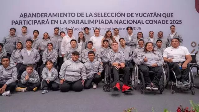 El abanderamiento de atletas yucatecos