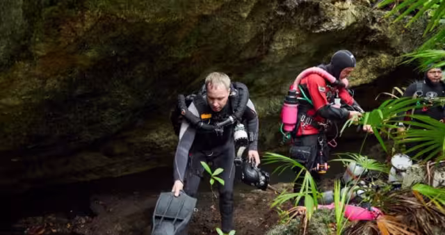 Podría ser un mapache o un coatí, explicaron espeleólogos que hicieron el hallazgo en un cenote