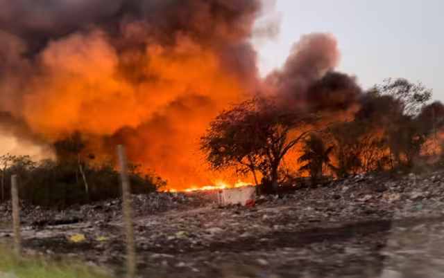 Un incendio se ha registrado en el basurero municipal de Felipe Carrillo Puerto