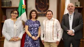 Joaquín Díaz Mena recibe a la Embajada Británica para impulsar energías limpias en Yucatán