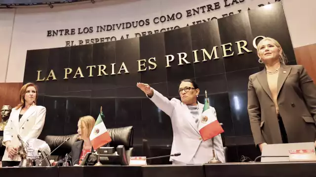 Rosa Icela Rodríguez compareció en la Cámara de Senadores.