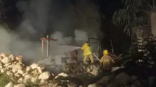 Por fortuna en el incendio en Felipe Carrillo Puerto no hubo personas lesionadas