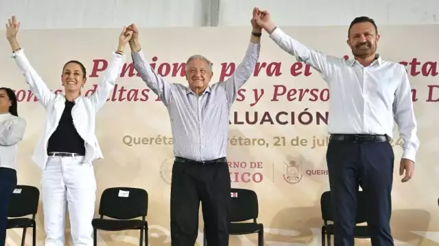 El presidente de la República y la presidenta electa se reúnen con el gobernador Mauricio Kuri.