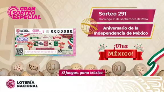 Gran Sorteo Especial 291 de la Lotería Nacional: Sigue en vivo este evento Gran Sorteo Especial 291 de la Lotería Nacional: Sigue en vivo este evento
