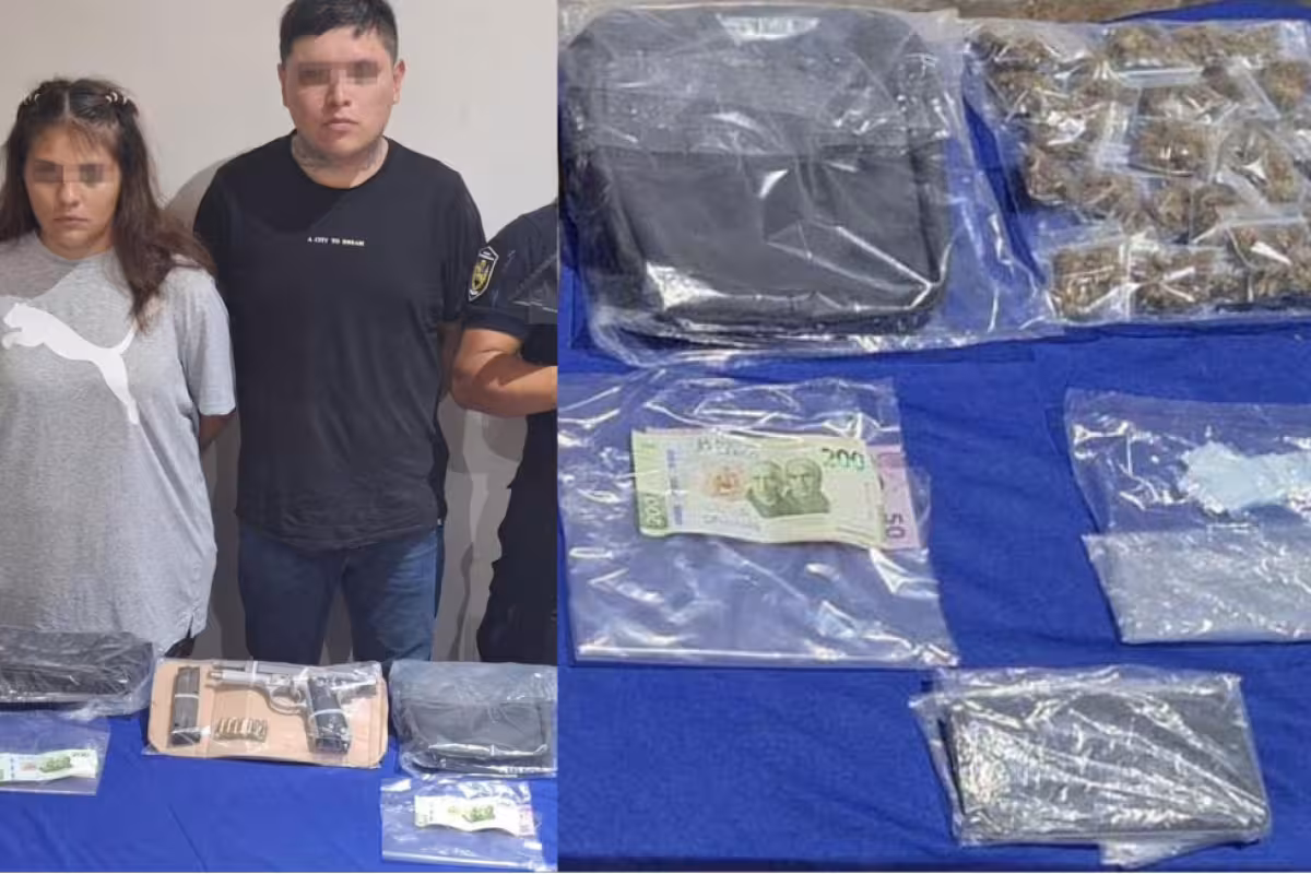 Un hombre y una mujer fueron detenidos por posesión de drogas y un arma ...